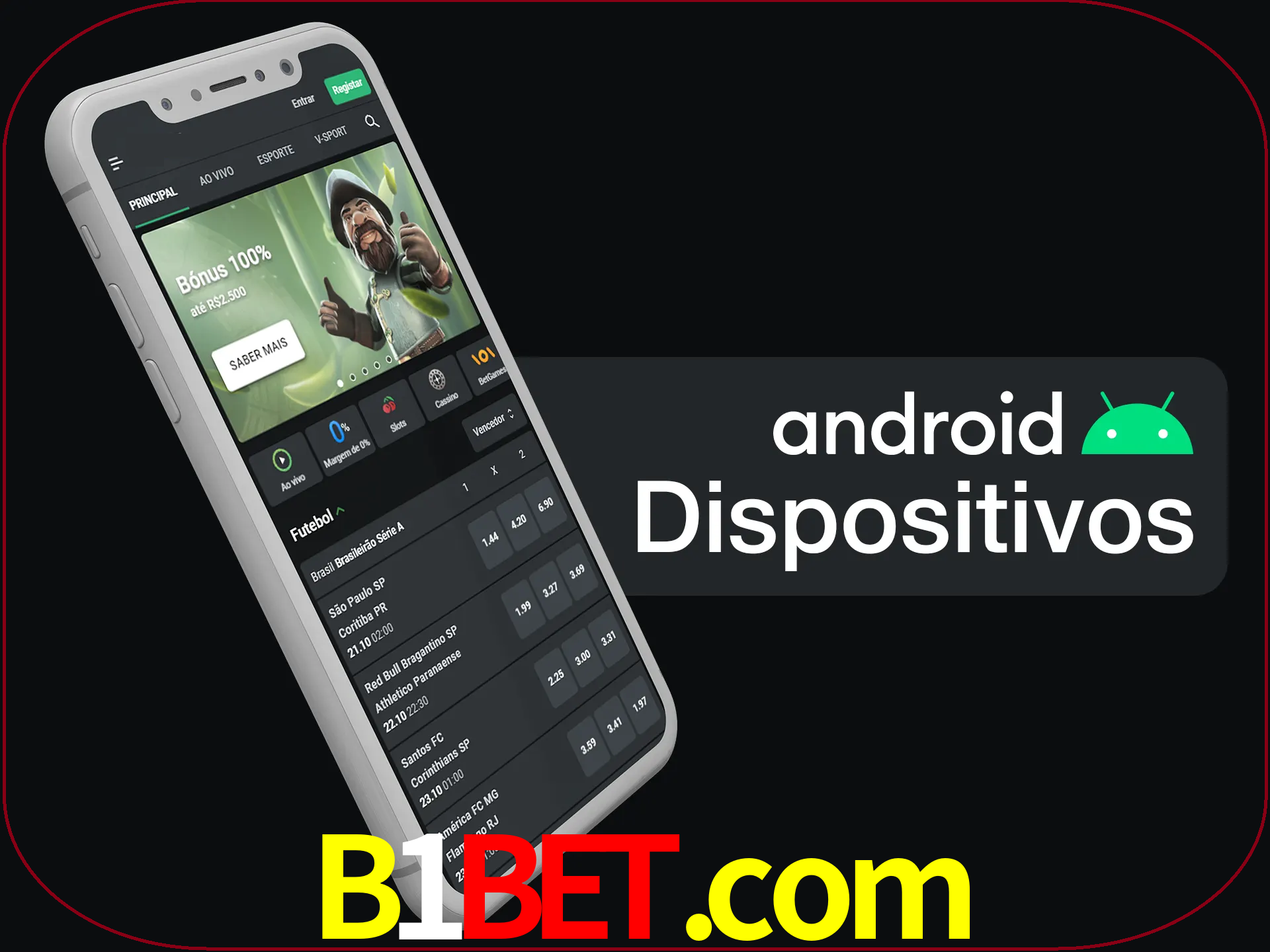 O aplicativo suporta a maioria de todos os dispositivos Android.